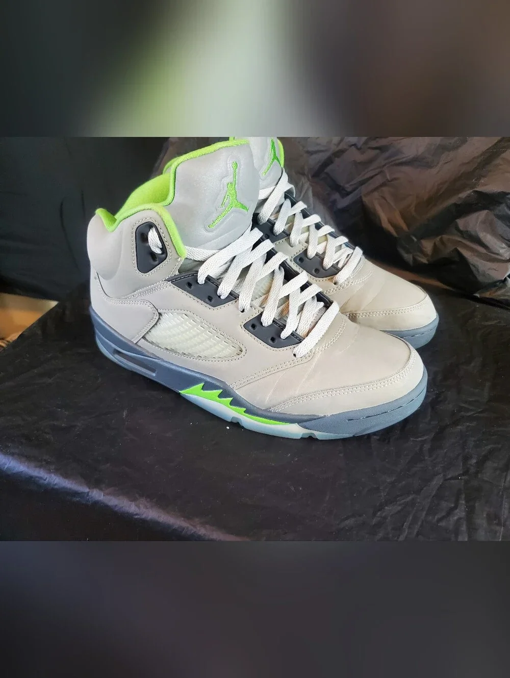 Nike Air Jordan 5 Retro - Grey/Neon Green